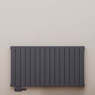 Everest 600x1106 mm Horizontal Doppellagig Flach  Anthrazit Paneelheizkörper