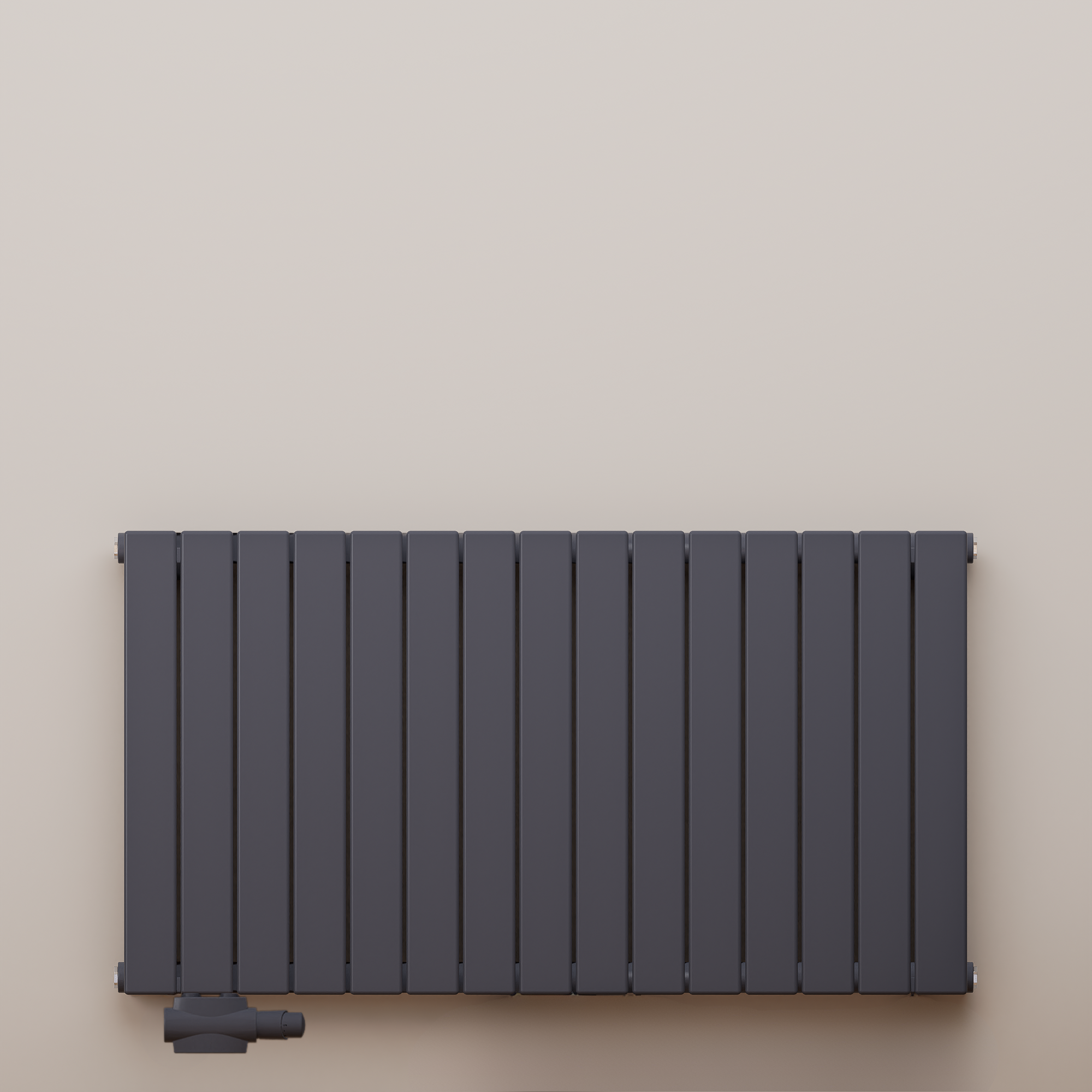 Everest 600x1106 mm Horizontal Doppellagig Flach  Anthrazit Paneelheizkörper