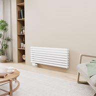 Vormico 472x1200 mm Horizontal Doppellagig Ellipse  Weiß Paneelheizkörper