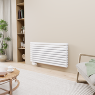 Vormico 1200x590 mm Horizontal Doppellagig Ellipse Weiß Paneelheizkörper