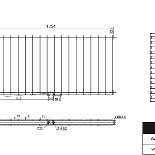Everest 600x1254 mm Horizontal Doppellagig Flach  Anthrazit Paneelheizkörper - Görsel 2