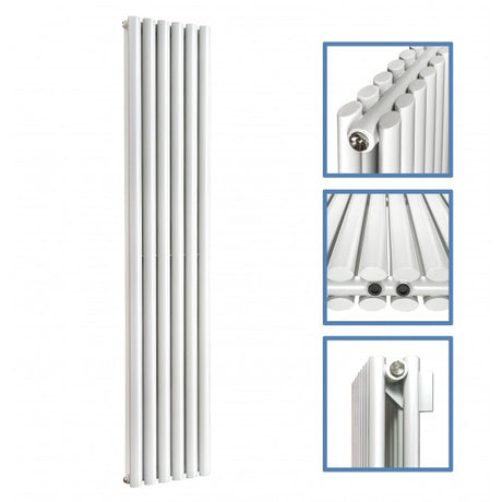 Elipso 60*30 Doppellagig NEU Ellipse Vertikal Mittelanschluss Paneelheizkörper Weiß Anthrazit