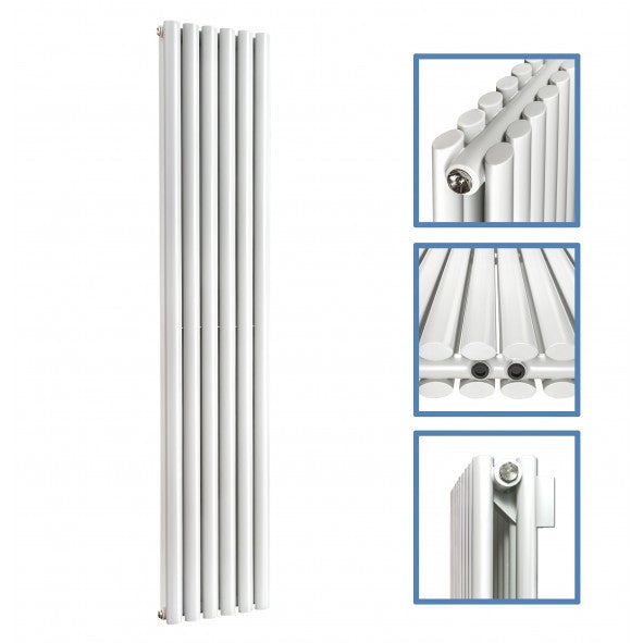 Elipso 1600x400 mm Vertikal Doppellagig Ellipse Weiß Paneelheizkörper