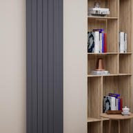 Everest 1600x514 mm Vertikal Einlagig Flach Anthrazit Paneelheizkörper