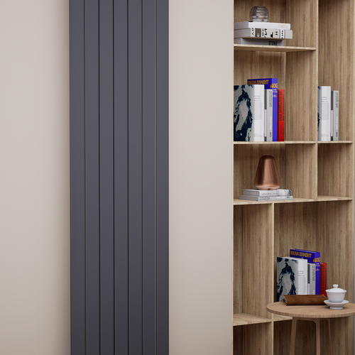 Everest 1600x514 mm Vertikal Einlagig Flach Anthrazit Paneelheizkörper - Görsel 1