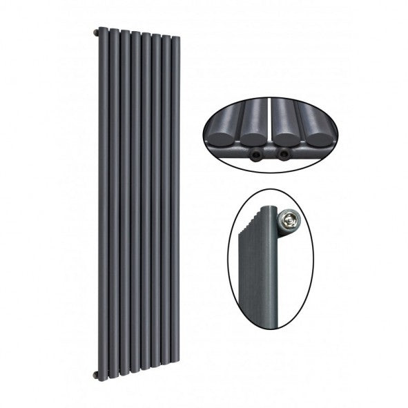 Elipso 1600x536 mm Vertikal Einlagig Ellipse  Anthrazit Paneelheizkörper