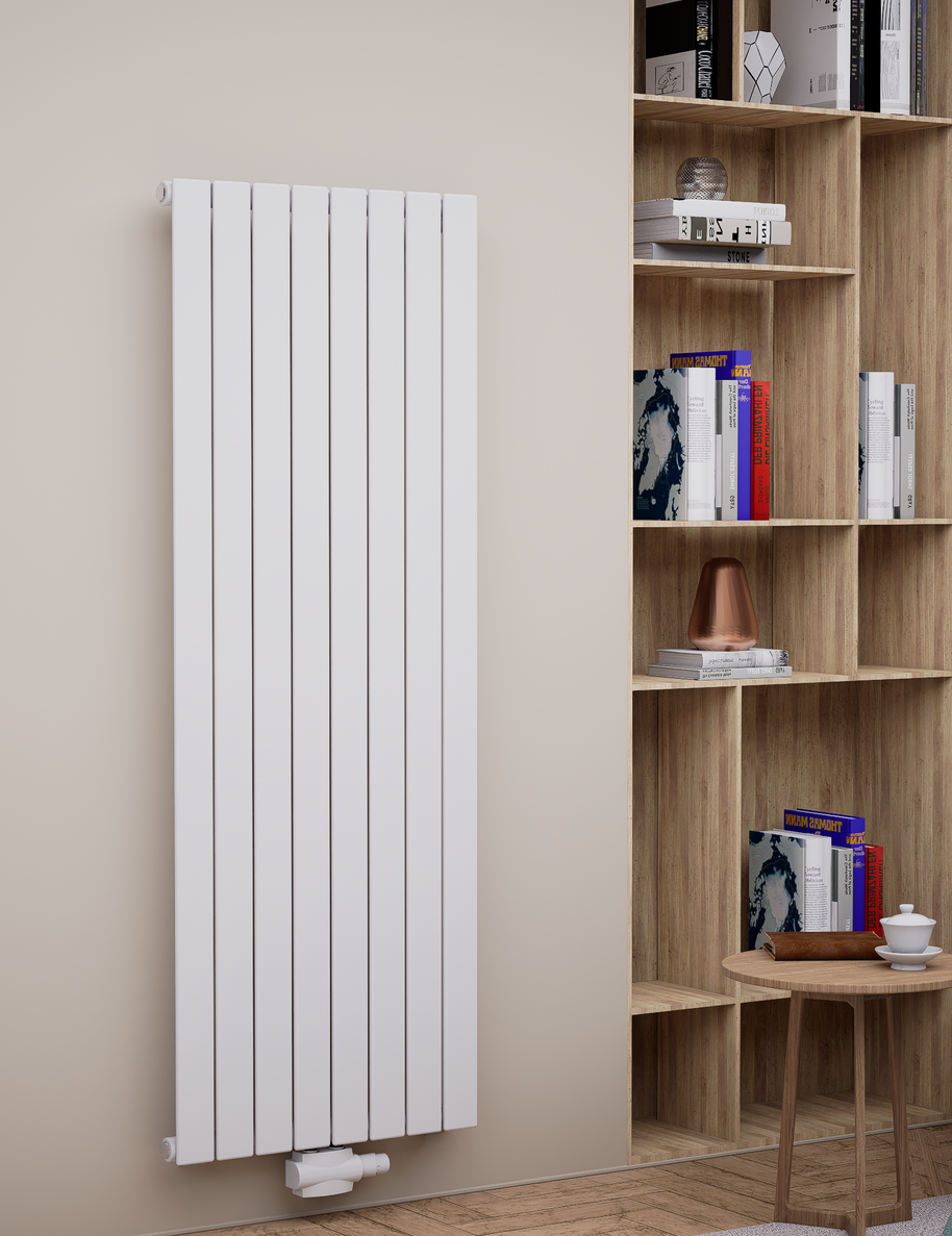 Everest 1600x588 mm Vertikal Einlagig Flach  Weiß Paneelheizkörper
