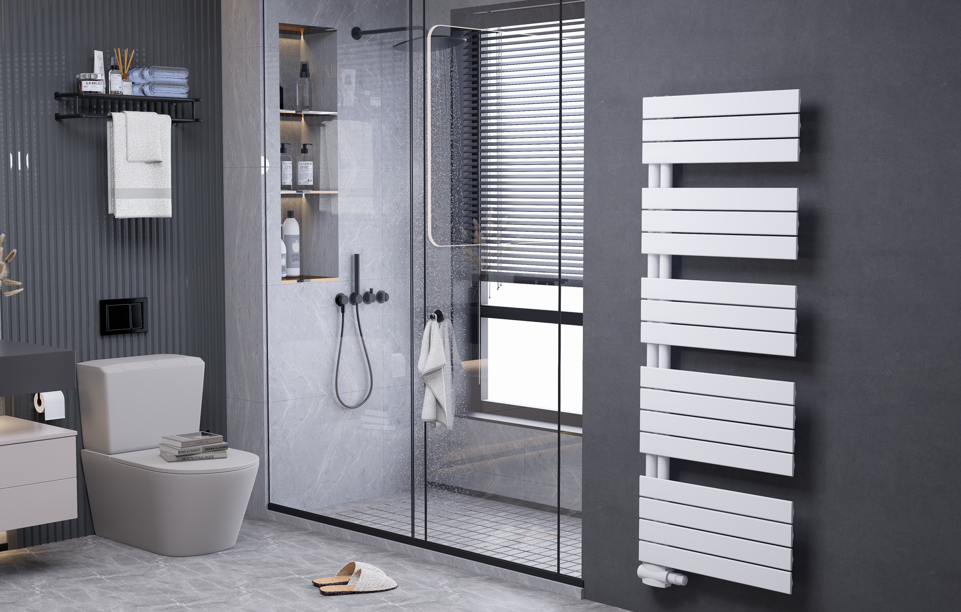 Edge 1576x600 mm Vertikal Einlagig Flach Weiß Paneelheizkörper