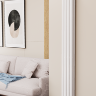 Solaria 1800x236 mm Vertikal Einlagig Ellipse Weiß Paneelheizkörper