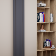 Everest 1800x366 mm Vertikal Einlagig Flach Anthrazit Paneelheizkörper