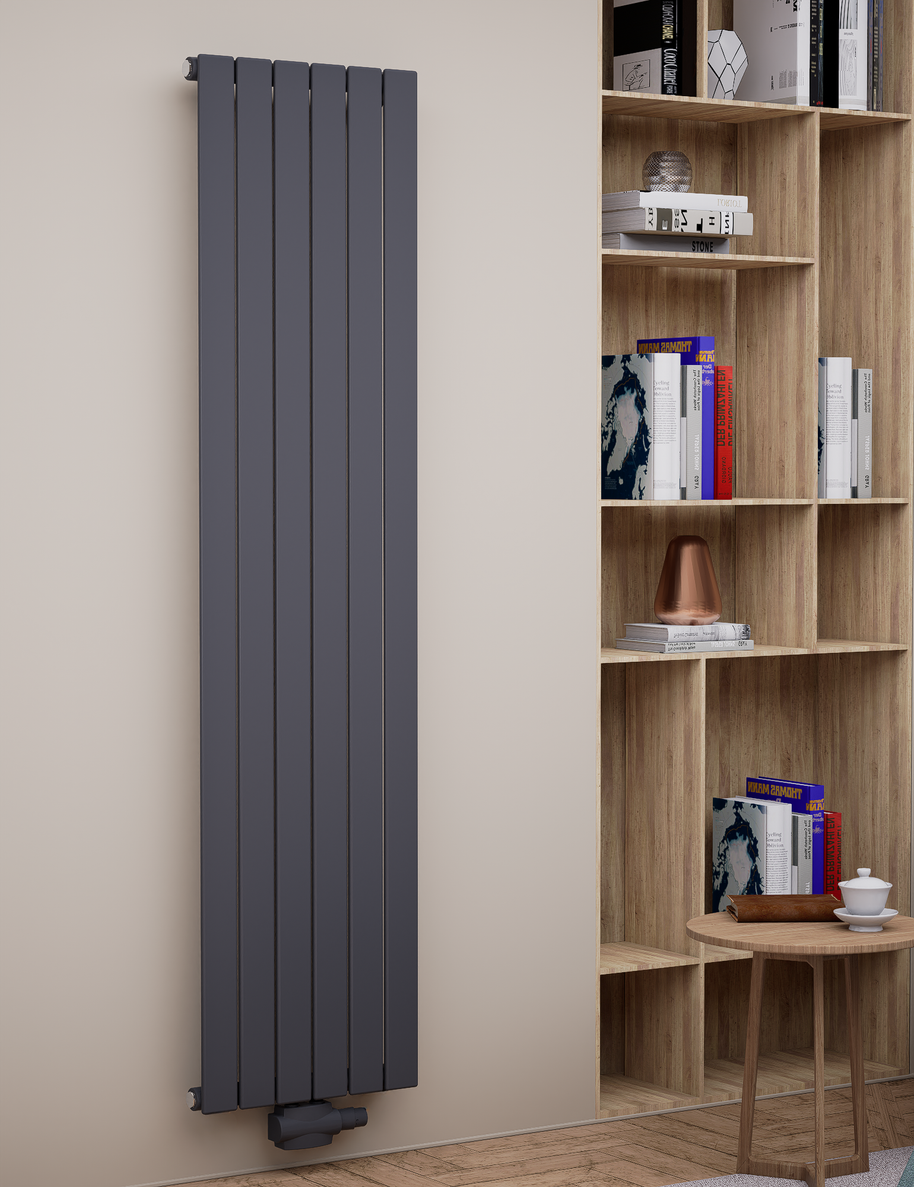 Everest 1800x440 mm Vertikal Einlagig Flach Anthrazit Paneelheizkörper
