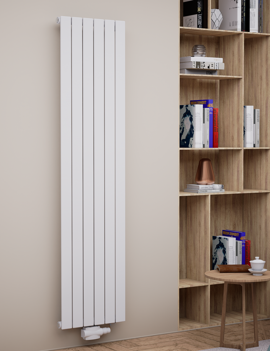 Everest 1600x440 mm Vertikal Einlagig Flach  Weiß Paneelheizkörper