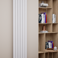 Everest 1600x440 mm Vertikal Einlagig Flach  Weiß Paneelheizkörper