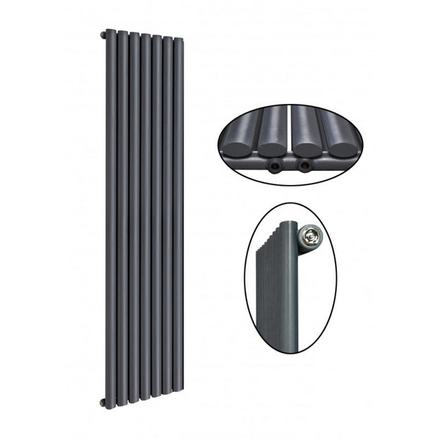 Elipso 1800x468 mm Vertikal Einlagig Ellipse Anthrazit Paneelheizkörper