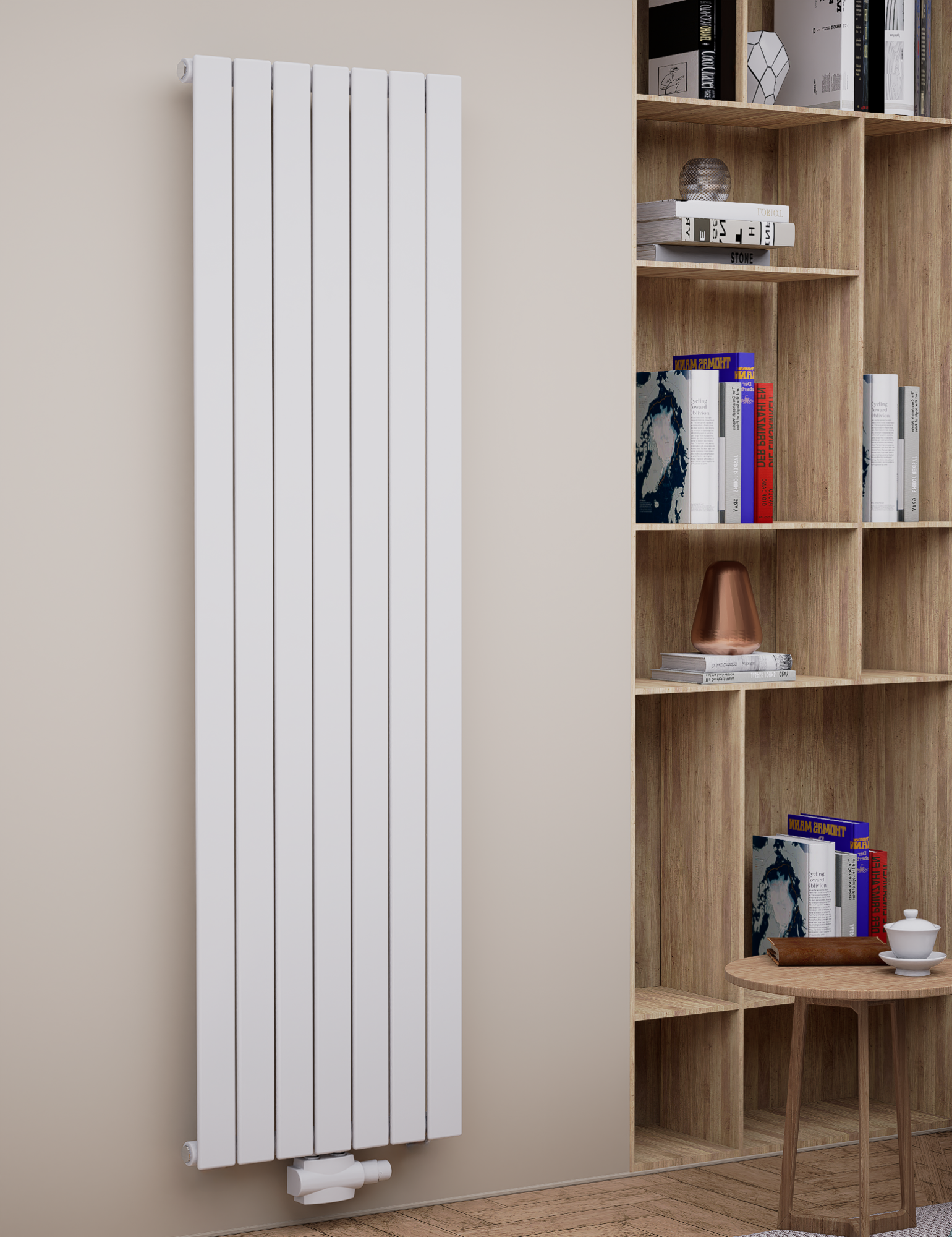 Everest 1600x514 mm Vertikal Einlagig Flach  Weiß Paneelheizkörper