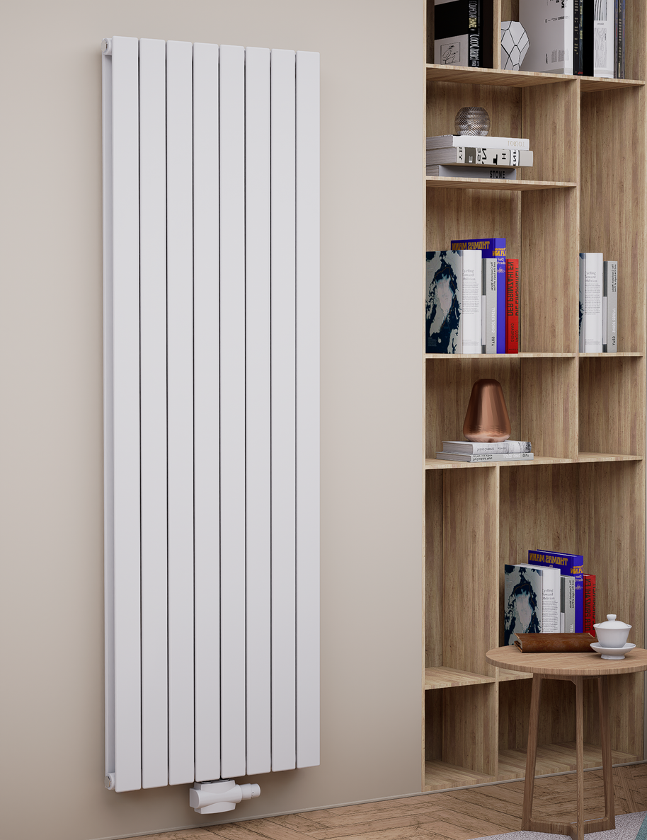 Everest 1800x588 mm Vertikal Doppellagig Flach  Weiß Paneelheizkörper