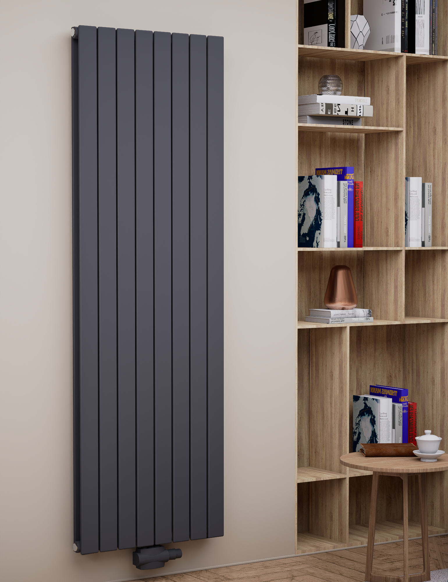 Everest 1800x588 mm Vertikal Doppellagig Flach Anthrazit Paneelheizkörper