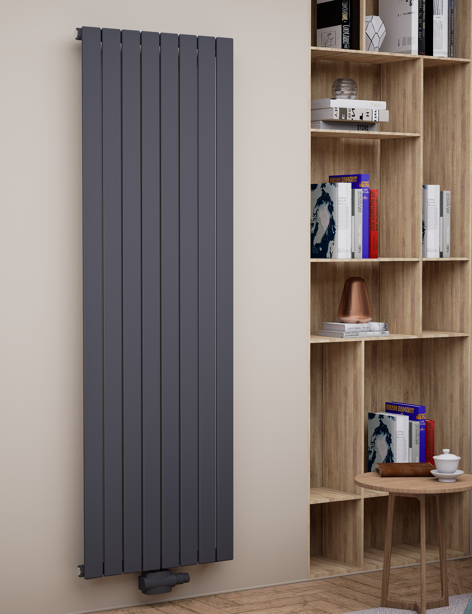 Everest 1800x588 mm Vertikal Einlagig Flach Anthrazit Paneelheizkörper