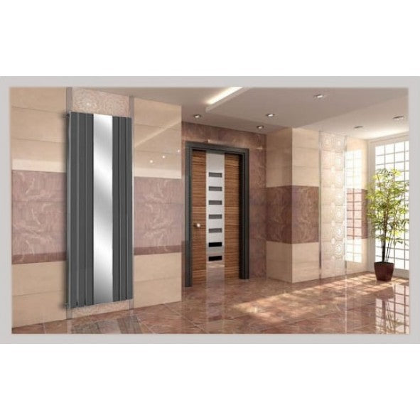 Viola 1800x602 mm Vertikal Doppellagig Flach Anthrazit Paneelheizkörper