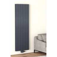 Alhon 1800x616 mm Vertikal Doppellagig Flach Aluminium Anthrazit Paneelheizkörper
