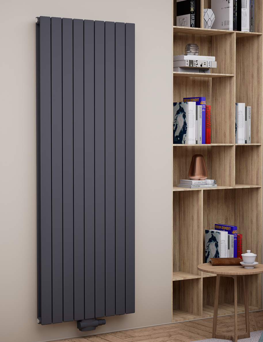 Everest 1800x662 mm Vertikal Doppellagig Flach  Anthrazit Paneelheizkörper