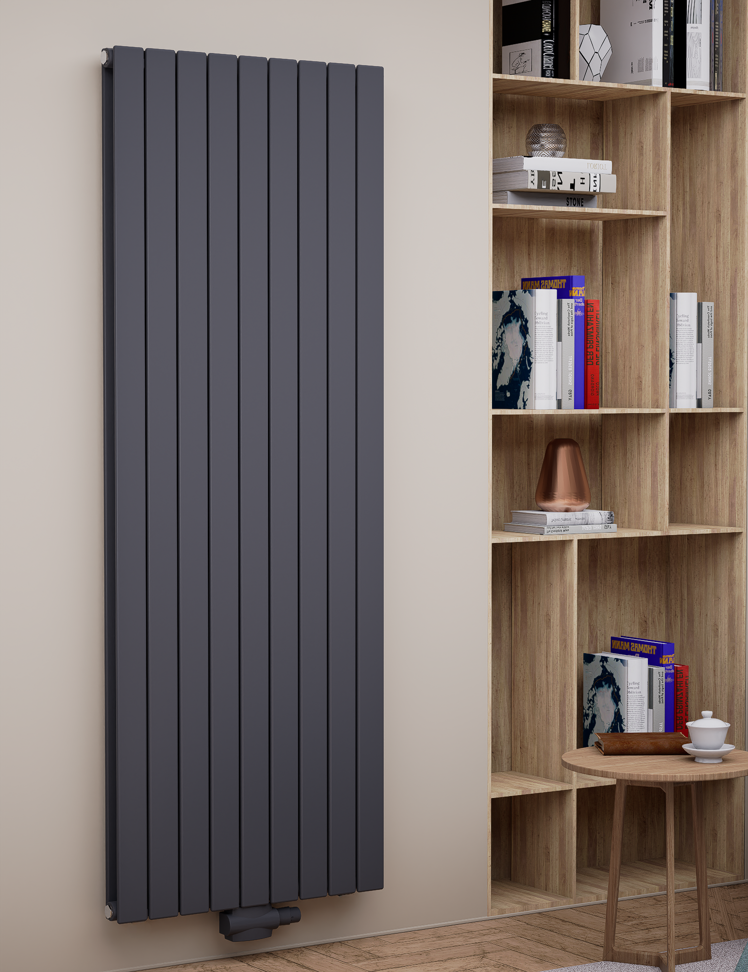 Everest 1800x662 mm Vertikal Doppellagig Flach  Anthrazit Paneelheizkörper