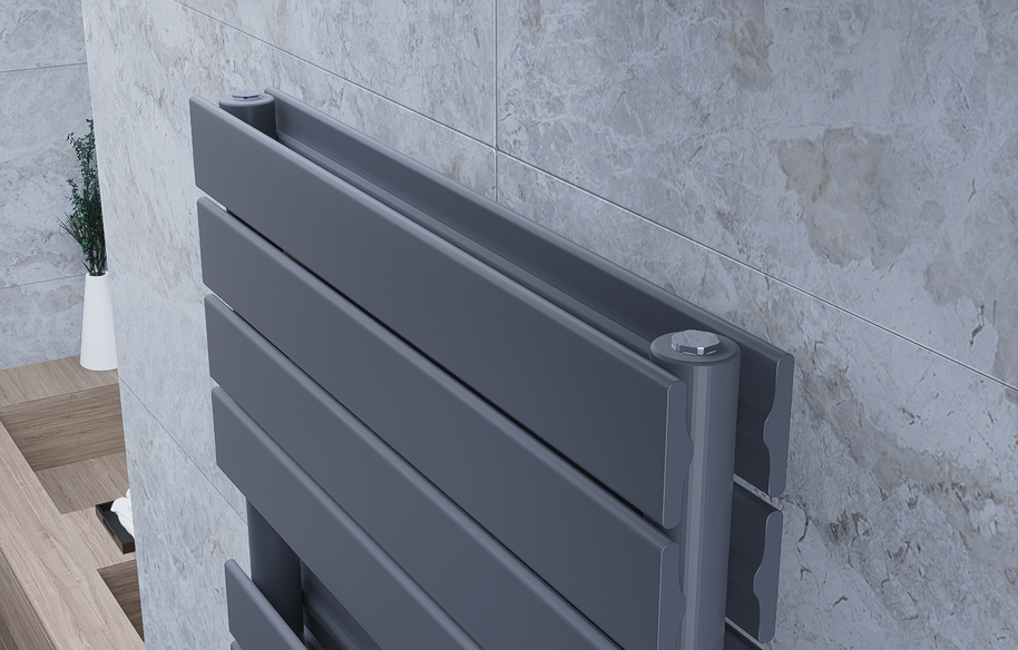 Equa Duble 1800x600 mm Vertikal Doppellagig Flach Stahl Anthrazit Paneelheizkörper