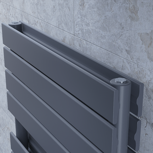 Equa Duble 1800x600 mm Vertikal Doppellagig Flach Stahl Anthrazit Paneelheizkörper