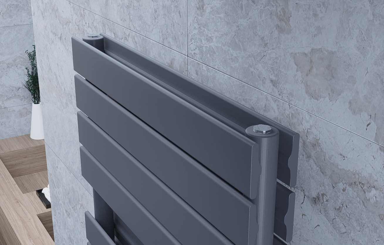 Equa Duble 1800x600 mm Vertikal Doppellagig Flach Stahl Anthrazit Paneelheizkörper