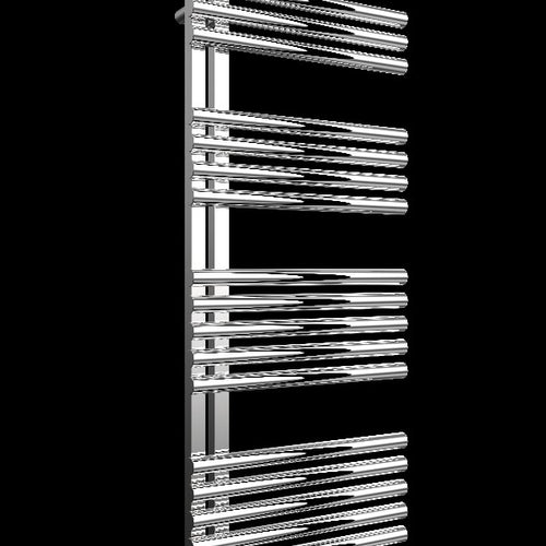 Luxora Vertikal Einlagig Ellipse Design Edelstahl Handtuchwärmer Chrom - Görsel 2