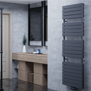 Equa Duble 1800x600 mm Vertikal Doppellagig Flach Stahl Anthrazit Paneelheizkörper