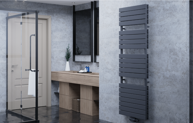 Equa Duble 1800x600 mm Vertikal Doppellagig Flach Stahl Anthrazit Paneelheizkörper