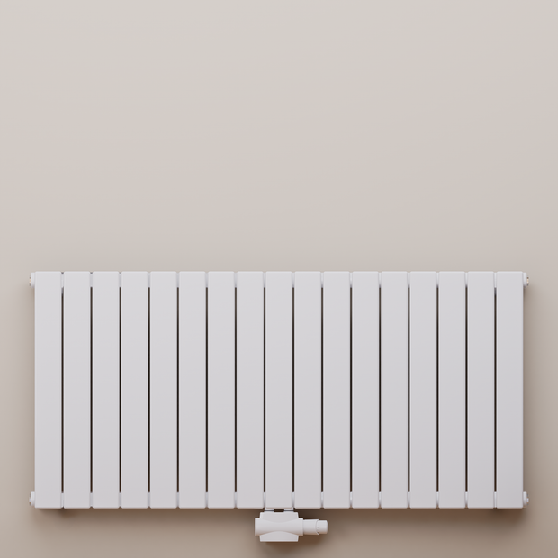 Everest 600x1254 mm Horizontal Doppellagig Flach  Weiß Paneelheizkörper