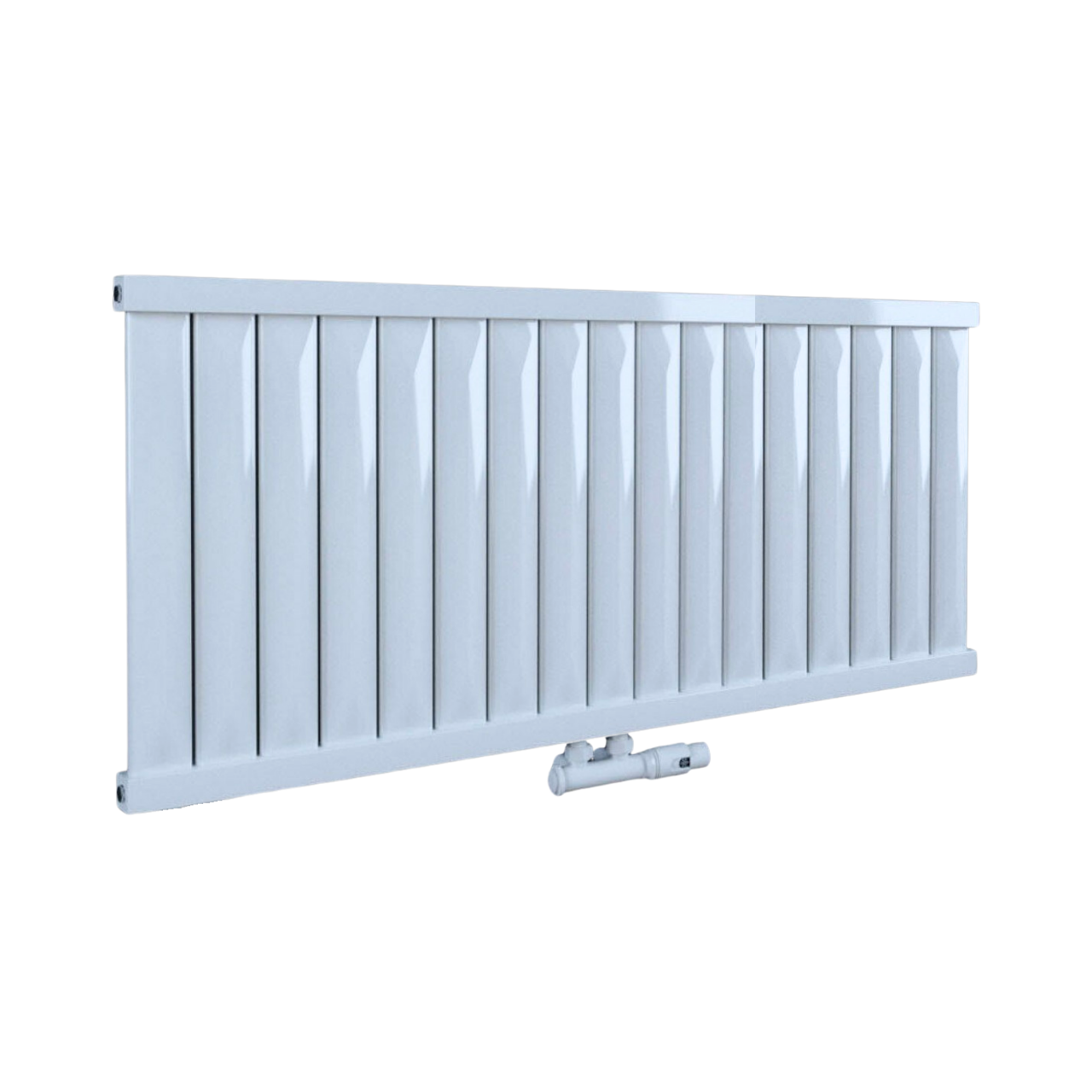 Radfin 600x1370 mm Horizontal Einlagig Flach Paneelheizkörper Weiß