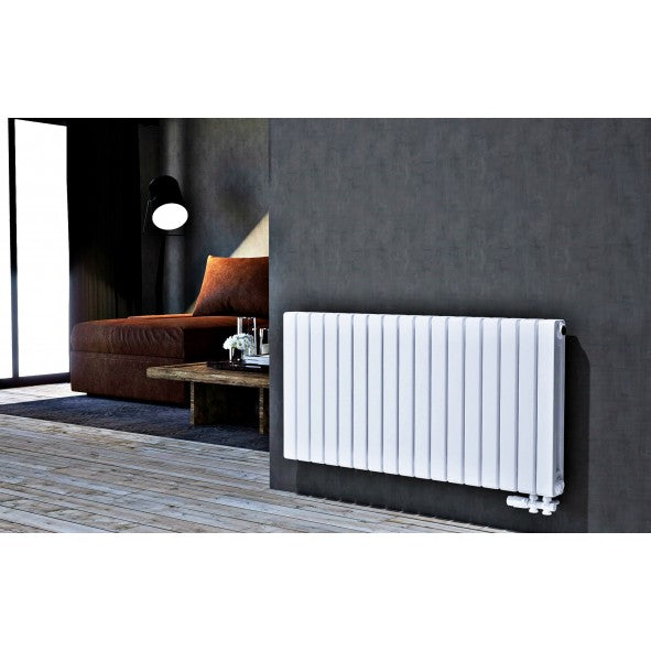 Block 600x1210 mm Horizontal Doppellagig Flach  Weiß Paneelheizkörper