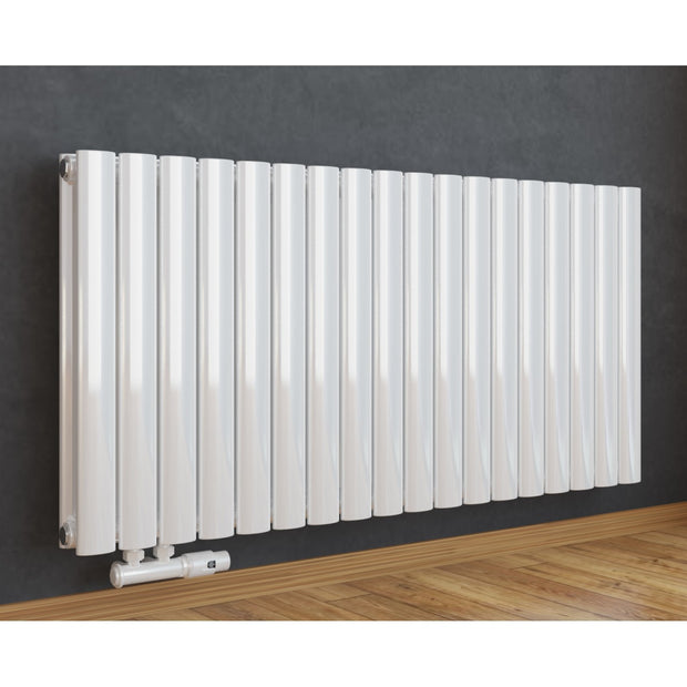 Elipso 600x1216 mm Horizontal Doppellagig Ellipse Weiß Paneelheizkörper