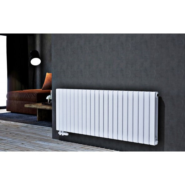 Block 600x1560 mm Horizontal Doppellagig Flach Weiß Paneelheizkörper
