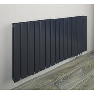Fortuna 1590x600 mm Horizontal Doppellagig Flach Anthrazit Paneelheizkörper