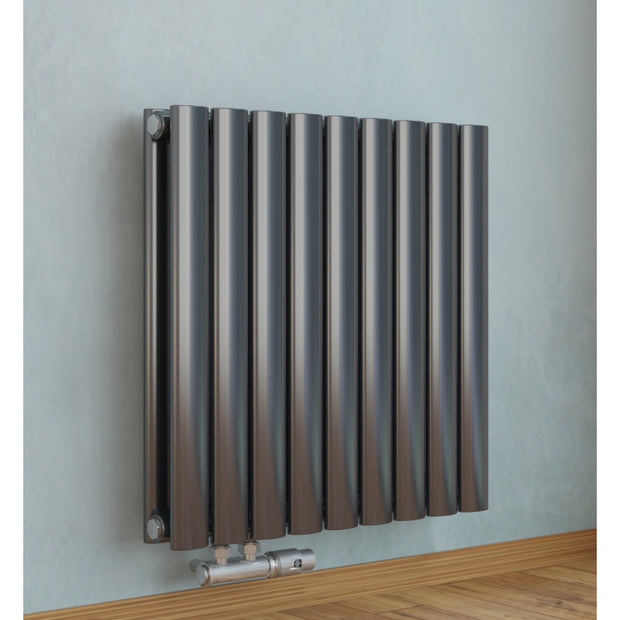 Elipso 600x604 mm Horizontal Doppellagig Ellipse Anthrazit Paneelheizkörper
