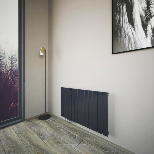 Fortuna 982x600 mm Horizontal Einlagig Flach  Anthrazit Paneelheizkörper