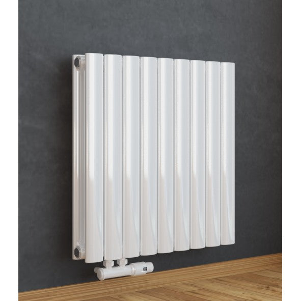 Elipso 60×30 Doppellagig Horizontal Paneelheizkörper Mittelanschluss Weiß & Anthrazit