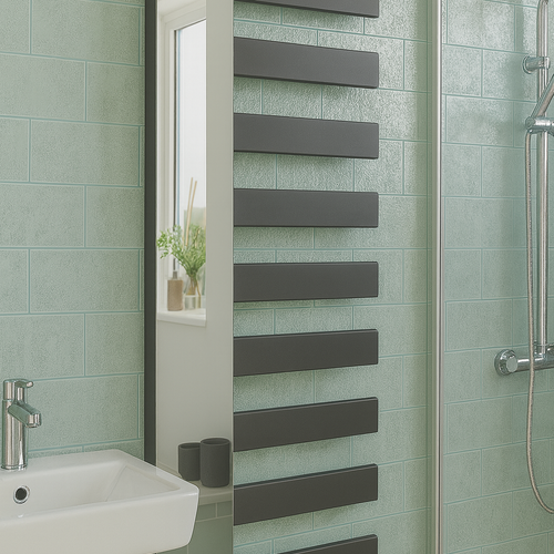 Elano 1610x600 mm Vertikal Einlagig Flach Anthrazit Paneelheizkörper - Görsel 1