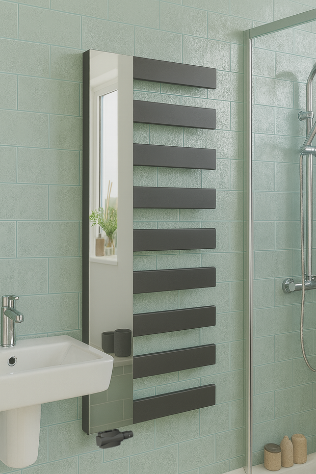 Elano 1610x600 mm Vertikal Einlagig Flach Anthrazit Paneelheizkörper