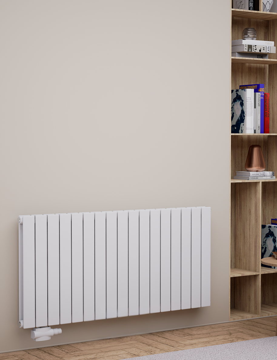 Everest Vertikal Einlagig / Doppellagig Flach Paneelheizkörper Seitenanschluss oder Mittelanschluss Wandheizkörper Anthrazit & Weiß