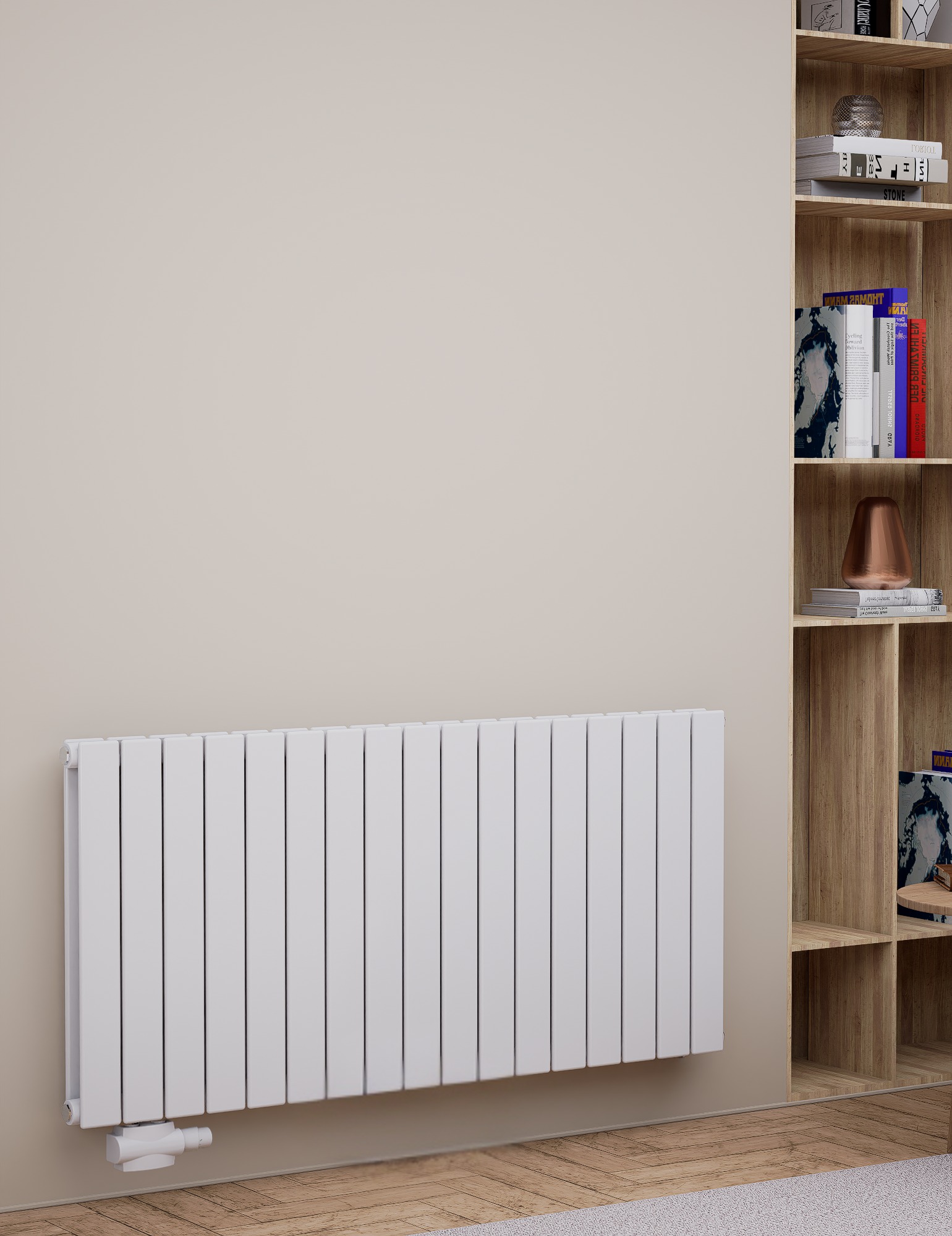 Everest Vertikal Einlagig / Doppellagig Flach Paneelheizkörper Seitenanschluss oder Mittelanschluss Wandheizkörper Anthrazit & Weiß