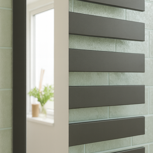 Elano 1610x600 mm Vertikal Einlagig Flach Anthrazit Paneelheizkörper - Görsel 3