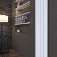 Claudio 1800x565 mm Vertikal Doppellagig Flach Aluminium Weiß Paneelheizkörper