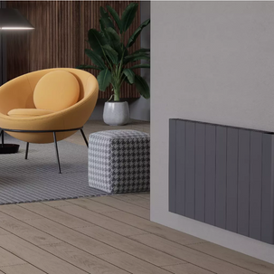 Alure Aluminium Doppellagig Vertikal & Horizontal Flach Wifi Wand Elektroheizung mit Thermostat Effizient WLAN-fähig Konvektor Anthrazit oder Weiß
