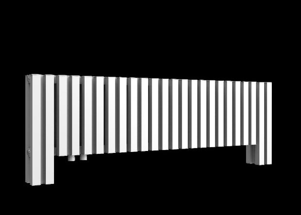 Cubix Horizontal Doppellagig Aluminium Standheizkörper Weiß & Anthrazit