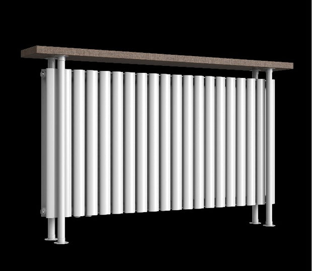 Woodi Aluminium Horizontal Standheizkörper Mittelanschluss Weiß & Anthrazit